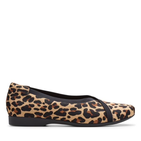 Clarks Womens Un Darcey Ease Flat Shoes Leopard | CA-4065712